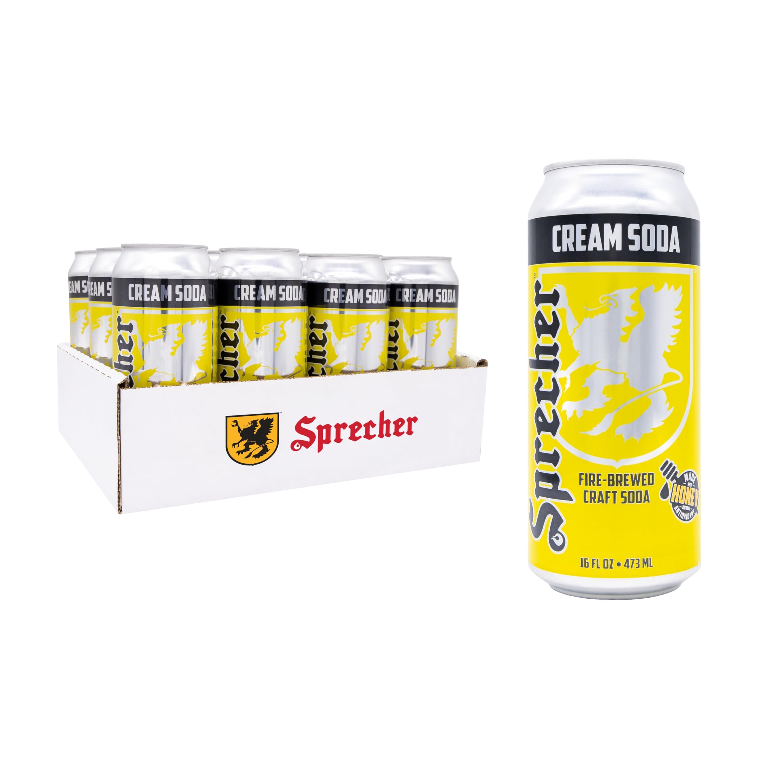 Amazon.com : Sprecher Cream Soda in 16 fl oz Cans (12 Pack), Fire
